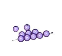 Genérico Cuentas de Perla de 4/6/8/10/12/14 mm con Brillo Satinado, imitación perlada, teñidas, Redondas, de Vidrio, espaciadoras Sueltas for fabricación de Joyas.(Light Purple,14mm x 10Pcs)