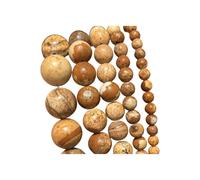 Genérico Cuentas de Piedra Natural Azul Oscuro, Redondas, Sueltas, espaciadoras for Hacer Joyas, 4/6/8/10/12 mm, Pulseras Hechas a Mano.(Picture Jasper,12mm (30pcs)