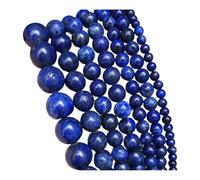Genérico Cuentas de Piedra Natural Azul Oscuro, Redondas, Sueltas, espaciadoras for Hacer Joyas, 4/6/8/10/12 mm, Pulseras Hechas a Mano.(Lapis Lazuli,6mm (62pcs)
