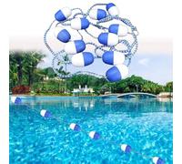 Genérico Cuerda de Seguridad Ajustable para Piscina de 4,5 m con flotadores y Ganchos de Acero. Eficaz Divisor de Piscina Flotante para Interiores y Exteriores. Barrera de Visibilidad para una Separa