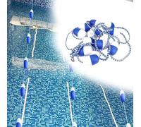 Genérico Cuerda de Seguridad Ajustable para Piscinas de 100 Metros con flotadores Azules y Blancos: Kit Divisor de carriles Duradero para Piscinas Interiores/Exteriores, Ideal para Zonas Profundas y
