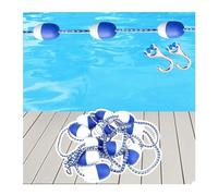 Genérico Cuerda de Seguridad para Piscina de 60 m con 3 flotadores, boya de natación, Barrera divisoria Flotante para Piscinas, Flotador de Seguridad Duradero, Cuerda de 60 m para protección de pisci