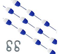 Genérico Cuerda Flotante divisora de carriles para Piscinas de Alta Visibilidad: Cuerdas de Seguridad Ajustables de 2,4 a 60 m con 2 Ganchos para Clubes de natación, Ideal para Nadar en Aguas Poco pr