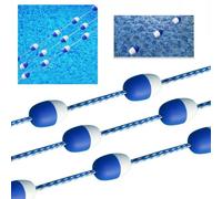 Genérico Cuerda Flotante divisora de Piscina de Alta Visibilidad, líneas de Carril de natación de 2,4 a 60 m con 2 Ganchos para Clubes de natación, Ideal para Seguridad en Aguas Poco Profundas y Prof