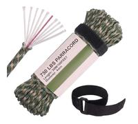 Genérico Cuerda Paracord 750 Alta Resistencia 10 Nucleos Inicia Fuego, Cordon de Supervivencia 415kg for Camping Senderismo Pulsera(Green1)