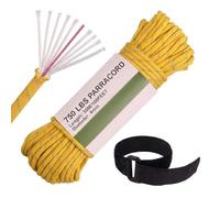Genérico Cuerda Paracord 750 Alta Resistencia 10 Nucleos Inicia Fuego, Cordon de Supervivencia 415kg for Camping Senderismo Pulsera(Yellow)
