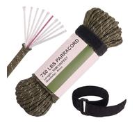 Genérico Cuerda Paracord 750 Alta Resistencia 10 Nucleos Inicia Fuego, Cordon de Supervivencia 415kg for Camping Senderismo Pulsera(Green)