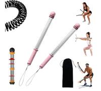 Genérico Cuerdas De Combate Ajustables Sin Cuerda, Silenciosas Y Compactas for Entrenamiento De Cuerpo Completo. Equipo De Ejercicio Portátil for HIIT con Bolsa De Almacenamiento Y Muñequera(Pink)