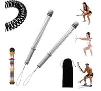 Genérico Cuerdas De Combate Ajustables Sin Cuerda, Silenciosas Y Compactas for Entrenamiento De Cuerpo Completo. Equipo De Ejercicio Portátil for HIIT con Bolsa De Almacenamiento Y Muñequera(Gray)