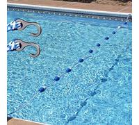 Genérico Cuerdas divisorias de carriles flotantes - Boyas de Seguridad para Piscinas de 3 a 12 Metros y Kits de flotación - Divisor de Piscina Azul y Blanco para Entrenamiento y Seguridad en natación