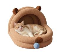Genérico Cueva Cueva para Gatito, Cueva resistente a las Mordeduras con bola de Doudou extraíble, de invierno para gatito, para interior, sala de estar, dormitorio, suelo todas las