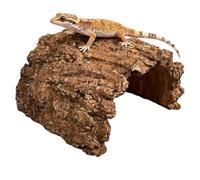 Genérico Cueva De Piel De Reptil: Refugio De Resina Naturalista, Diseño Seguro De Hueco De Árbol, Decoración Terrario, Dragón Barbudo, Gecko Leopardo, Accesorio De Hábitat, Húmedo O Seco | para S