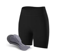 Genérico Culotte Ciclismo Mujer con Badana - Pantalones Cortos Bici Cintura Alta con Amortiguación Sillín 3D, Secado Rápido Transpirable 4 Vías Elástico con Tiras Reflectantes(B,M)