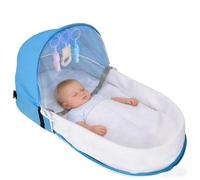 Genérico Cuna de Viaje para Niños, Plegable, Lavable y Reutilizable con Dosel, Camón Infantil con protección de Malla, para Salidas Familiares, Turismo Urbano, Regalos de Casa o