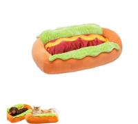 Genérico Cuna Suave Lavable con Forma de Pan y Cojín Extraíble | Cama para Perro Hot Dog para Teckel, Cama Acogedora para Perros Pequeños y Regalo Original para Amantes de Mascotas