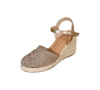 Genérico cuñas esparto mujer Sandalias Mujer Verano Comodas Alpargatas Cuña Plataforma Calzado Esparto Sandalias de Tacón Vestir Elegantes Sapatos Alpargatas Valencianas zapatos comodos vestir