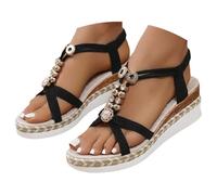 Genérico cuñas esparto mujer Sandalias Mujer Verano Comodas Anchas Cuña Plataforma Zapatos Esparteñas Sandalias de Tacón Vestir Elegantes Sandals Alpargatas Valencianas zapatos comodos vestir