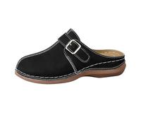Genérico Cuñas Mujer Plataforma Sandalias Tacon Cómodas Sandalias de Verano de Talla Grande,Estilo Casual,Gruesas,Sin Cordones para Mujer - Pantuflas Talla Grande Cuñas Negras (Black,39)