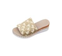 Genérico Cuñas Mujer Plataforma Zapatos Comodos Comodas Pantuflas de Verano para Mujer,Nuevas,con Gruesa,Punta Abierta,de Pez,Una Palabra,con Cuerda,Coloridas Sandalias Goma (White,36)