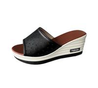Genérico Cuñas Mujer Plataforma Zapatos Ortopedicos Comodas Pantuflas de Línea Recta de Talla Grande Informales Con Tacón Inclinado Y Pez para Primavera/Verano para Mujer Sandalias (Bk2,37)