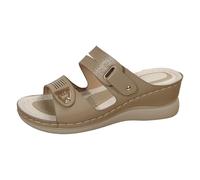 Genérico Cuñas Mujer Sandalias cuña uela gruesa clásico tiras casual m derno playa exteriores una sola tira ez Sandalias Hispanitas ligeras cómodas elegantes (White, 41)
