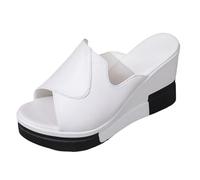 Genérico CuñAs Mujer Sandalias de cuña con lataforma para mujer. Sandalias casuales sencillas y versátiles. cómodas que aumentan la estatura, ideales para madres. CuñA (White, 40)