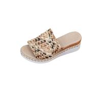 Genérico Cuñas Mujer Verano Pies Anchos Zapatos Ortopedicos Pantuflas de Verano para Mujer,Nuevas,con Gruesa,Punta Abierta,de Pez,Una Palabra,con Cuerda,Coloridas Sandalias Cuña (Grey,40)