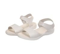 Genérico Cuñas Mujer Verano Plataforma Sandalias de Cómodas Zapatos Con Pasta Informal para Mujer,Sandalias de Verano para Cómodas Planas (White,43)