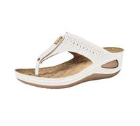 Genérico Cuñas Mujer Verano Sandalias Negras con Plataforma Sandalias de Cuña Gruesas para Mujer,Zapatos de Playa Informales Ligeros,para Primavera,Verano Y Otoño (White,43)