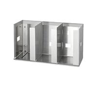 Genérico Cup and Lid Holder - Stainless Steel 3 Compartment, Countertop Coffee Bar Organizer for Parents, Home, Office, Apartment, Parties Kitchen Pantry Shelf Break Room Gym Restaurant