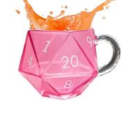 Genérico Cup for Tea | Polyhedral Dice-Themed Glass Mug | Transparent Drinking Cup for Hot & Cold Beverages | for Morning Routine, Office Breaks, Birthday Party, Seasonal Celebrations, Weekend L