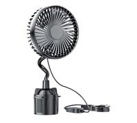 Genérico Cup Holder Fan, Automotive Blowing Fan, Cup Halter | Auto Ventilator Tragbar | 12 Volt Lüfter 3 Geschwindigkeiten Für Reisen Camping Outdoor Und Auto Nutzung