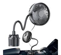 Genérico Cup Holder Fan, Portable Vehicle Blowing Fan, 0.85x0.54 Inches Compact & Adjustable Design, Air Circulator for Travel, Camping, Road Trips, Outdoor, and Daily Car Use