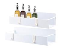 Genérico Cup Holder, Magnetic Rack, Fridge Bottle Organizer, 2 Piece Mug Shelf with 4 Hooks for Refrigerator, Washing Machine, Microwave Oven, Space Saving Storage Kitchen, Home, Dorm, or