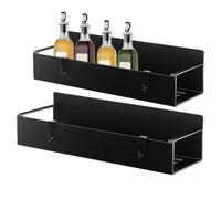 Genérico Cup Holder, Magnetic Rack, Fridge Bottle Organizer, 2 Piece Mug Shelf with 4 Hooks for Refrigerator, Washing Machine, Microwave Oven, Space Saving Storage Kitchen, Home, Dorm, or
