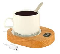 Generico Cup Warmer For Coffee,55-65°C Touch Control Coffee Heater Desk - USB Warmers Hot Drinks, Wood Grain Tea, Water, Milk, Cocoa