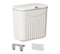 Genérico Cupboard Hanging Bin 26x23.5x16cm - Wall Mounted Trash Can 9L PP Lid Two Way Opening Kitchen Cabinet Door Organizer Bathroom RV Space Saving Garbage Holder Set