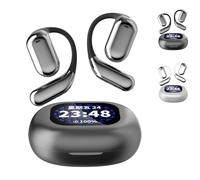 Genérico Curetoaway Open Ear Earbuds, Cureaway Ear Buds, Bluetooth Open Ears Earbuds, Smart Touchscreen Open-Back Bluetooth Headphones, Fit for Workout Running (Black)