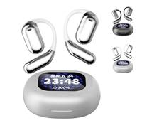 Genérico Curetoaway Open Ear Earbuds, Cureaway Ear Buds, Bluetooth Open Ears Earbuds, Smart Touchscreen Open-Back Bluetooth Headphones, Fit for Workout Running (White)