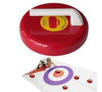 Genérico Curling Game - Portable Desk Game 11x6cm, Abs Stones Fun Development Toy | Kids Adults Office Dorm College Yard Backyard Party Family Gathering Bar Floor Holiday Entertainment Present