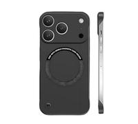 Genérico Curranet Magnetic Frameless Hard Case for iPhone 17 Series, Ultra Thin Hard Pc Magnetic Frameless Case, for 17/16/15/14 Pro MAX (16,Black)