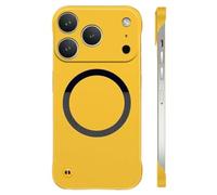 Genérico Curranet Ultra Thin Anti-Shock and Anti-Scratch Hard Phone Borderless Cases, Ultra-Thin Frosted Magnetic Suction Frameless Hard Case for iPhone 16/17 Pro MAX (16 Pro MAX,Yellow)