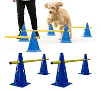 Genérico Curso de Agilidad para Perros - Kit de Ejercicio con Vallas y Conos,Saltos para Perros - para Parques, Playas, Camping, Jardín, Senderismo, Interior y Exterior