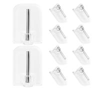 Genérico Curtain Rod Hooks - 0.94x0.67 Inches Wall Self-Adhesive Hooks | No Punch Wall Hook| Small Hanger for Home | Stylish Hanger Hook for Bathroom, Bedroom, Kids Room, Kitchen, and Living Room