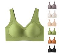 Genérico Curvera Jelly Bra, Lifting Wire-Free Jelly Bra, Womens Wireless Push up No Underwire Bras,Seamless Comfort Breathable (Green,4XL)