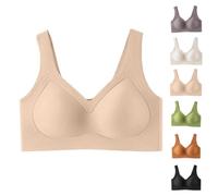 Genérico Curvera Jelly Bra, Lifting Wire-Free Jelly Bra, Womens Wireless Push up No Underwire Bras,Seamless Comfort Breathable (Skin,L)