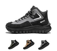 Genérico Cushygait Boots Men, Men's Outdoor Hiking Boots Waterproof, Arch Support (Black,48)