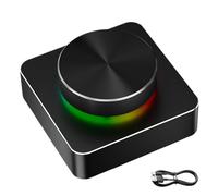 Genérico Custom Rotary Keyboard, Wireless Volume Control Knob 1.1 Inches, RGB Backlight Lighting Modes, Click Mute Programmable Button, For