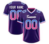 Genérico Customizable Team Jersey Personalized and Number Athletic Short Sleeve Shirt for Sports Fans and Teams