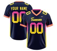 Genérico Customizable Team Jersey Personalized and Number Athletic Short Sleeve Shirt for Sports Fans and Teams